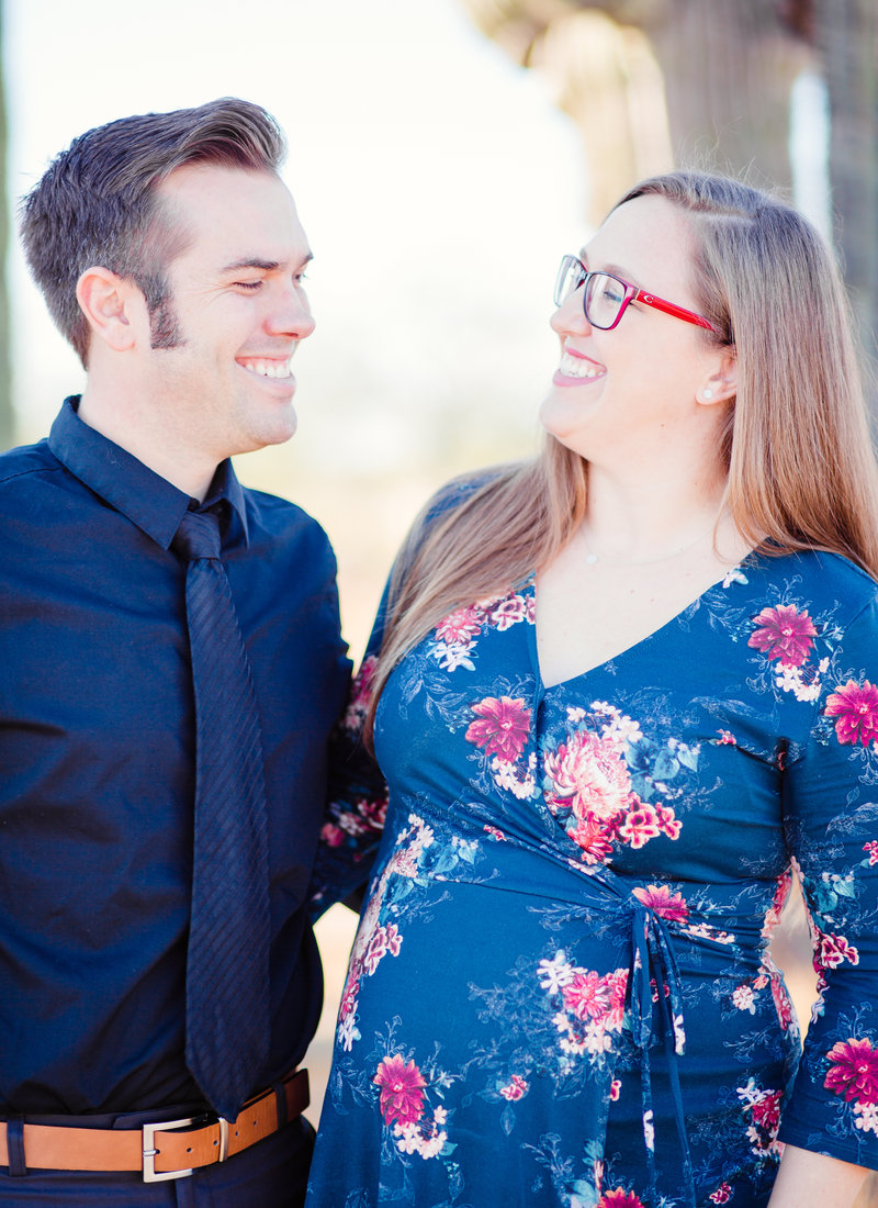 Eddie and Tiffany smiling at each other